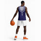 Printed Dashiki African Basketball Jersey Blue DT02