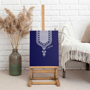 Printed Dashiki African Canvas Wall Art Blue