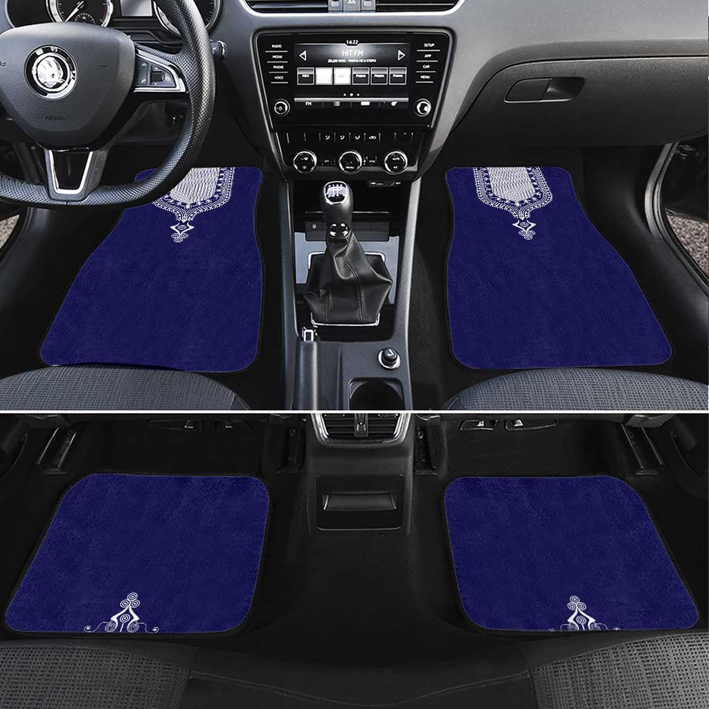 Printed Dashiki African Car Mats Blue