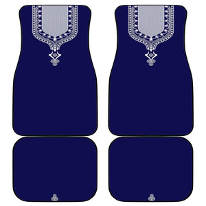 Printed Dashiki African Car Mats Blue