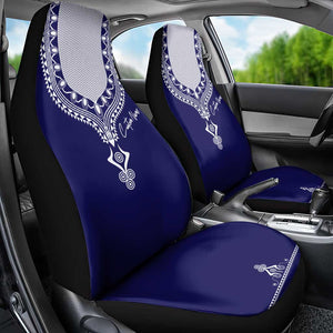 Printed Dashiki African Car Seat Cover Blue