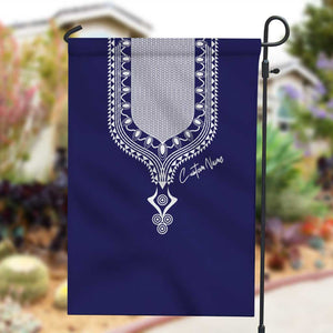 Printed Dashiki African Garden Flag Blue