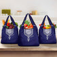 Printed Dashiki African Grocery Bag Blue