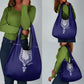 Printed Dashiki African Grocery Bag Blue