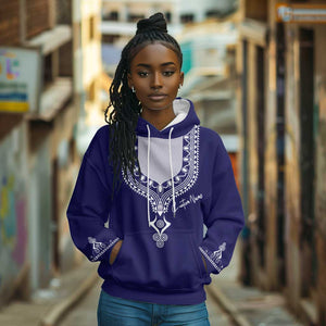 Printed Dashiki African Hoodie Blue