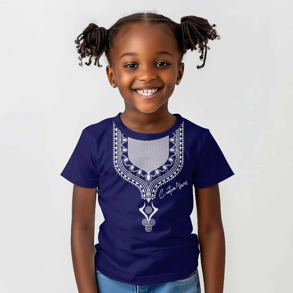 Printed Dashiki African Kid T shirt Blue