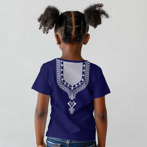 Printed Dashiki African Kid T shirt Blue