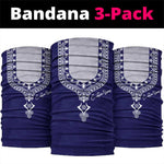 Printed Dashiki African Neck Gaiter Blue DT02