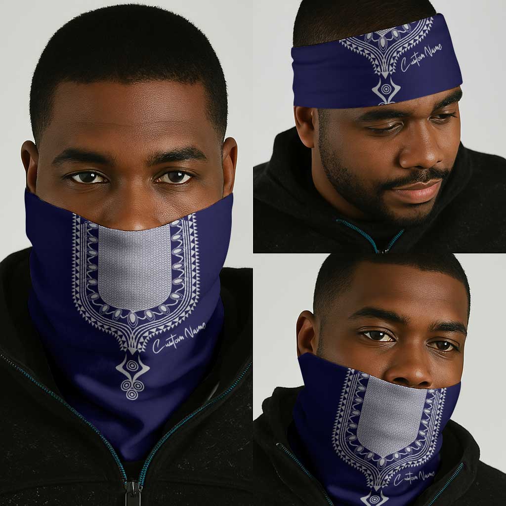 Printed Dashiki African Neck Gaiter Blue DT02