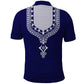 Printed Dashiki African Polo Shirt Blue