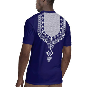 Printed Dashiki African Rugby Jersey Blue