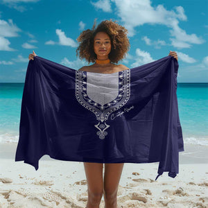 Printed Dashiki African Sarong Blue