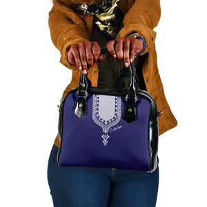 Printed Dashiki African Shoulder Handbag Blue