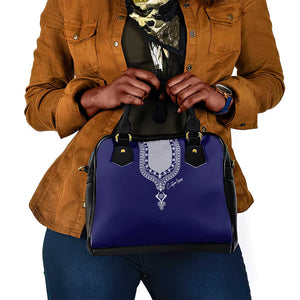 Printed Dashiki African Shoulder Handbag Blue