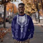 Printed Dashiki African Sweatshirt Blue