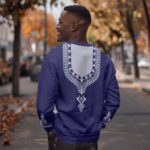 Printed Dashiki African Sweatshirt Blue