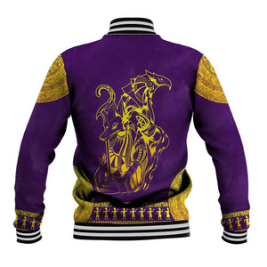 Anubis and Horus Baseball Jacket Egyptian God Purple DT02