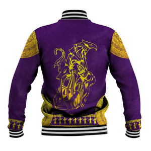 Anubis and Horus Baseball Jacket Egyptian God Purple DT02