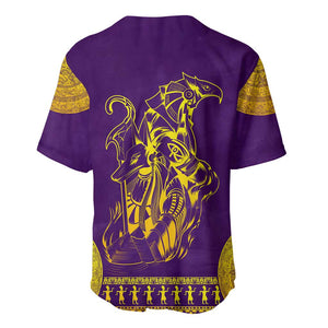 Anubis and Horus Baseball Jersey Egyptian God Purple