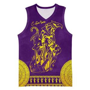 Anubis and Horus Basketball Jersey Egyptian God Purple DT02