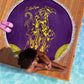 Anubis and Horus Beach Blanket Egyptian God Purple