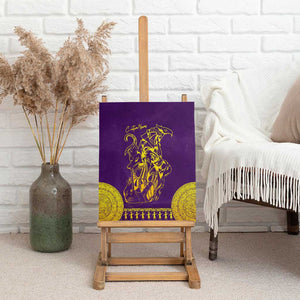 Anubis and Horus Canvas Wall Art Egyptian God Purple