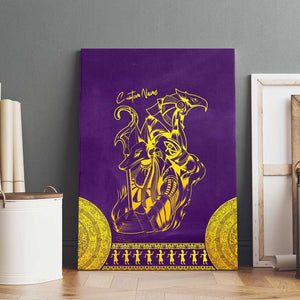 Anubis and Horus Canvas Wall Art Egyptian God Purple