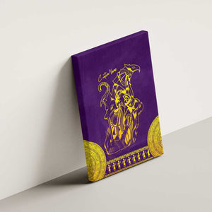 Anubis and Horus Canvas Wall Art Egyptian God Purple