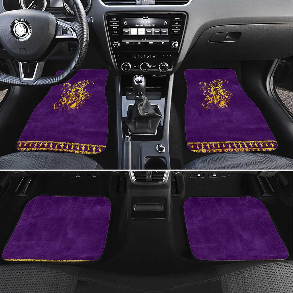 Anubis and Horus Car Mats Egyptian God Purple