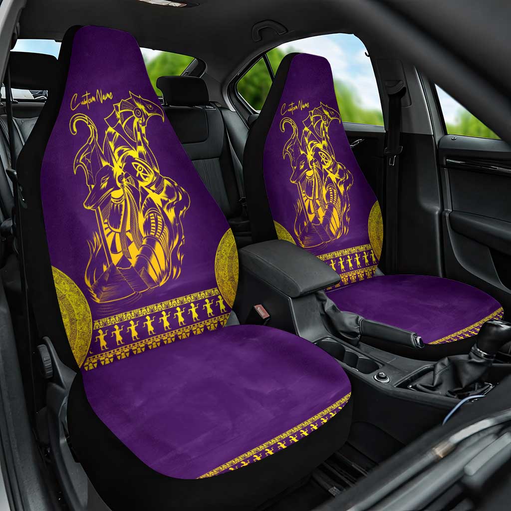 Anubis and Horus Car Seat Cover Egyptian God Purple