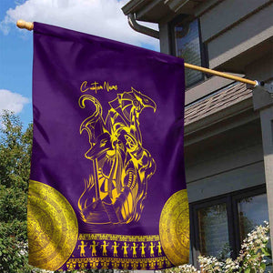 Anubis and Horus Garden Flag Egyptian God Purple