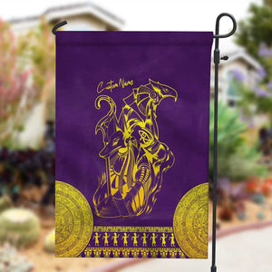 Anubis and Horus Garden Flag Egyptian God Purple