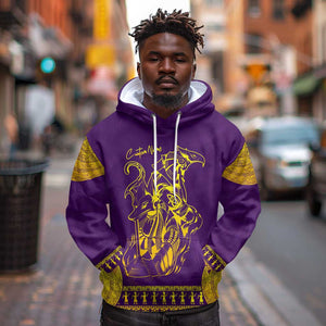 Anubis and Horus Hoodie Egyptian God Purple