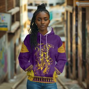 Anubis and Horus Hoodie Egyptian God Purple