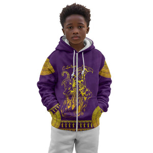 Anubis and Horus Kid Hoodie Egyptian God Purple