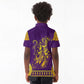 Anubis and Horus Kid Polo Shirt Egyptian God Purple