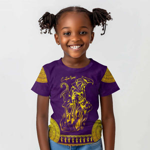 Anubis and Horus Kid T shirt Egyptian God Purple