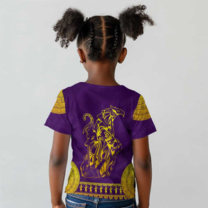 Anubis and Horus Kid T shirt Egyptian God Purple