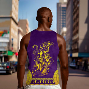 Anubis and Horus Men Tank Top Egyptian God Purple