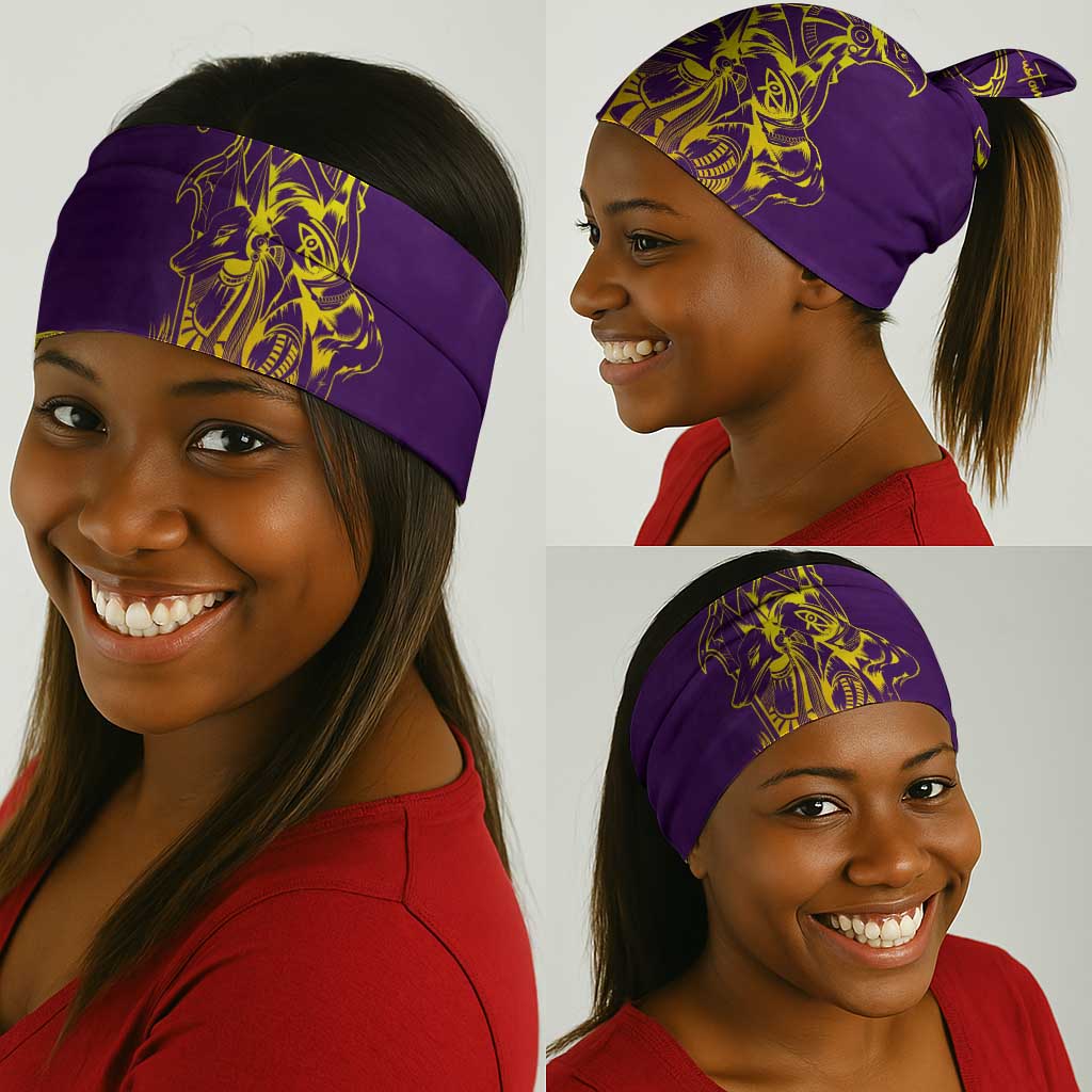 Anubis and Horus Neck Gaiter Egyptian God Purple DT02