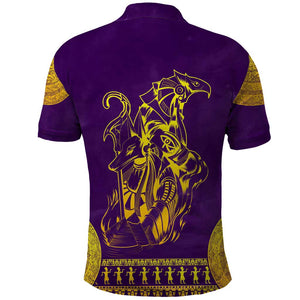 Anubis and Horus Polo Shirt Egyptian God Purple