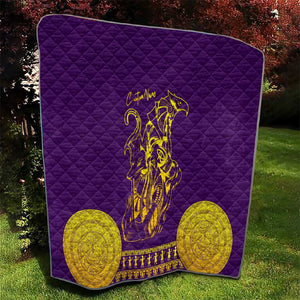 Anubis and Horus Quilt Egyptian God Purple