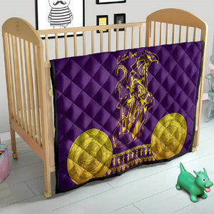 Anubis and Horus Quilt Egyptian God Purple