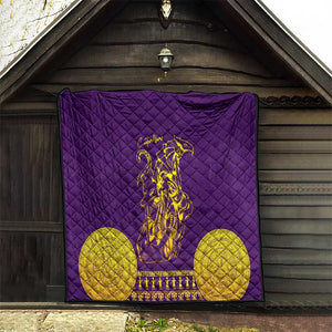 Anubis and Horus Quilt Egyptian God Purple