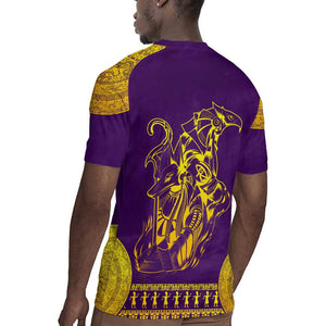 Anubis and Horus Rugby Jersey Egyptian God Purple