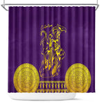 Anubis and Horus Shower Curtain Egyptian God Purple
