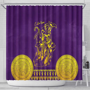 Anubis and Horus Shower Curtain Egyptian God Purple