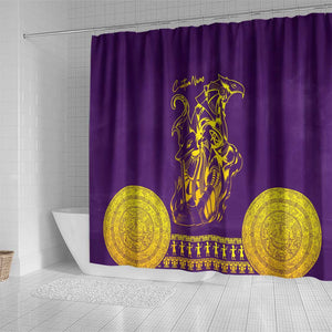 Anubis and Horus Shower Curtain Egyptian God Purple