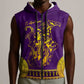Anubis and Horus Sleeveless Zip Hoodie Egyptian God Purple - African Pride