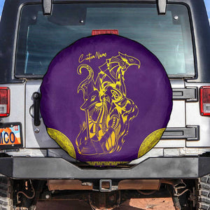 Anubis and Horus Spare Tire Cover Egyptian God Purple